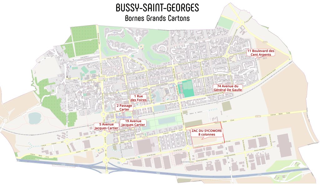 Plan bornes cartons bussy-st-Georges
