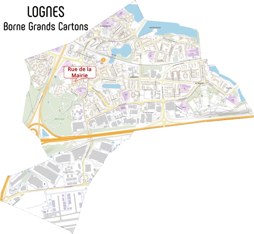 Plan bornes cartons Lognes